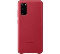 Samsung Leather Cover EF-VG980 - Coque de protection pour téléphone portable - aluminium, cuir - rouge - pour Galaxy S20, S20 5G Rouge G