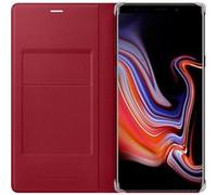 Samsung Leather Wallet Cover EF-WN960 - Étui à rabat pour téléphone portable - cuir de veau - rouge - pour Galaxy Note9, Note9 Enterprise Edition, Note9 Ultimate Edition Rood G