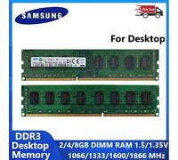 SAMSUNG mémoire DDR3 ordinateur de bureau Ram DDR3L mémoire 2GB 4GB 8GB 240Pin DIMM RAM 1066MHz 1333MHz 1600MHz 1866MHz PC3 1.5V 1.35V mémoire
