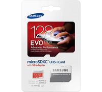 Samsung Memory Carte Mémoire 128 GB EVO Plus MicroSDXC UHS-I Grade 1 Classe 10 avec Adaptateur SD