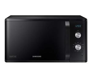 Samsung MG23K3614AK/EG - Micro-ondes avec grill - Capacité de cuisson : 23 l - 800 W - Grand élément de cuisson pour un brunissage uniforme - Intérieur en céramique émaillée résistante aux rayures