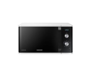 Samsung MG23K3614AW/EG Micro-Onde Combiné 23L 800W Blanc, Plateau 28.8cm, Grill, Minuteur Digital 99min, Email Céramique, Commandes Rotatives