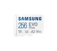 Samsung MicroSDXC EVO Plus 256Go UHS-I U3 V30 A2 - Lecture 160Mo/s, Étanche, Résistante Température/Rayons X/Aimants - Adaptateur SD inclus
