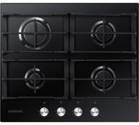 Samsung NA64H3010AK Table de cuisson à gaz encastrable, 4 brûleurs, verre noir