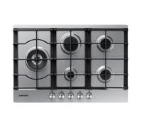 Samsung NA75J3030AS, Intégré, Cuisinière à gaz, Acier inoxydable, Acier inoxydable, Fonte, 1 W