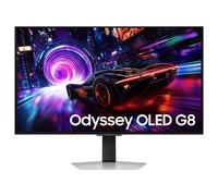 Samsung Ecran 32'' Gaming Odyssey OLED G8-G81SF Argenté 240Hz 0,03ms 3840x2160 250cd/m² 2xHDMI DP 3xUSB Réglab Haut Orient Pivot Inclinable