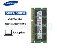 Samsung ordinateur portable Ram DDR3 DDR3L 2GB 4GB 8GB 1066 1333 1600 1866Mhz SO-DIMM PC3-12800 PC3L-12800 double canal ordinateur portable mémoire RAM