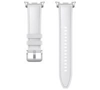Samsung Original Bracelet Cuir Hybrid Vegan pour Galaxy Watch 8 40/44 mm / Classic 46 mm - S/M/L - White