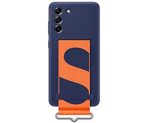 Samsung Original Coque en silicone Ring Samsung Galaxy S21 FE Bleu foncé Bleu foncé