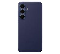 Samsung Coque Galaxy S25 FE Cuir premium effet grainé antidérapante Bleu foncé