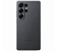 Samsung Original Coque KindSuit en Cuir Végan Samsung Galaxy S25 Ultra Noir Noir