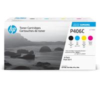 Samsung CLT-P406C Pack de 4 cartouches authentiques de toner cyan/magenta/jaune/noir