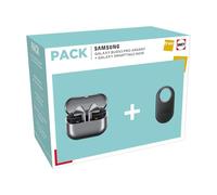 SAMSUNG Pack Ecouteurs sans Fil Galaxy Buds3 Pro Bluetooth avec réduction Active du Bruit Argent + SmartTag2 Noir
