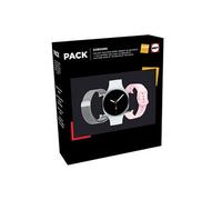 Samsung Pack Galaxy Watch8 40mm argent BT + Bracelet Rose + Bracelet en maille milanaise