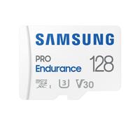 Samsung Carte microSDXC PRO Endurance MB‑MJ128KA 128 Go V30 UHS‑I avec adaptateur SD blanc
