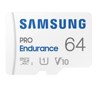 Samsung PRO Endurance MB-MJ64KA - Carte mémoire flash (adaptateur microSDXC vers SD inclus(e)) - 64 Go - Video Class V10 / UHS-I U1 / Class10 - microSDXC UHS-I - blanc