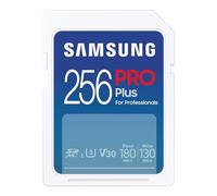 Samsung PRO Plus Carte mémoire SD (MB-SD256S/EU), 256 Go, UHS-I U3, Full HD et 4K UHD, 180 Mo/s en Lecture et 130 Mo/s en écriture