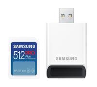 Samsung Carte SD Pro Plus MB-SD512SB/WW UHS-I U3 180 Mo/s lecture 130 Mo/s écriture avec lecteur USB