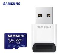 Samsung PRO Plus MB-MD128KB/WW Carte mémoire microSDXC UHS-I U3 160 Mo/s Full HD & 4K UHD avec lecteur de cartes USB 128 Go