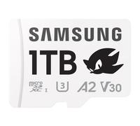 Samsung PRO Plus MB-MD1T0SA - Sonic the Hedgehog carte mémoire flash (adaptateur microSDXC vers SD inclus(e)) - 1 To - A2 / Video Class V30 / UHS-I U3 - microSDXC UHS-I - blanc
