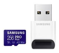 Samsung PRO Plus MB-MD256KB - Carte mémoire flash (adaptateur microSDXC vers SD inclus(e)) - 256 Go - A2 / Video Class V30 / UHS-I U3 / Class10 - microSDXC UHS-I - bleu Bleu G