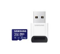 Samsung PRO Plus MB-MD256SB - Carte mémoire flash - 256 Go - A2 / Video Class V30 / UHS-I U3 / Class10 - microSDXC UHS-I - bleu