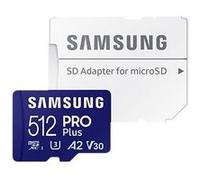 Samsung PRO Plus MB-MD512SA - Carte mémoire flash (adaptateur microSDXC vers SD inclus(e)) - 512 Go - A2 / Video Class V30 / UHS-I U3 - microSDXC UHS-I - bleu