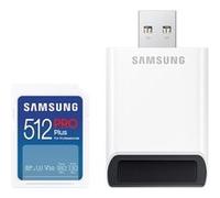 Carte SDXC Samsung PRO Plus 512 Go UHS-I + lecteur SD pleine taille (2023)