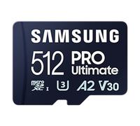 Samsung PRO Ultimate Carte microSD 512 GB Class 3 UHS-I , v30 Video Speed Class, A2 Application Performance Class avec lecteur de