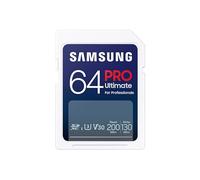 Samsung Pro Ultimate Carte SD MB-SY64SB/WW avec lecteur USB inclus, 64 Go, UHS-I U3 Full HD et 4K UHD, 200 Mo/s en lecture et 130 Mo/s en écriture pour smartphone, drone ou caméra d'action