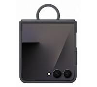 Samsung EF-PF766 - Coque de Protection en Silicone avec Anneau de Support pour Smartphone Galaxy Z Flip7 - Résistante aux Chocs - Fine et adhérente - Noir