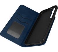 Etui Folio Samsung Galaxy S22 Plus Porte Carte Simili Cuir Daim bleu