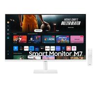 Samsung Smart Monitor M7 Blanc - 32'' - Dalle VA, UHD 4K (3840 x 2160), 60Hz, 4ms, Inclinable, 2 x HDMI (2.0), USB-C (65W), 3 x USB-A, Smart TV, Gaming Hub, LS32DM703UUXEN