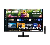 Samsung Smart Monitor Écran PC M5 27" dalle VA,UHD 4K :3840 x 2160, 3000:1, HDR10, 60 Hz, Smart Hub, Game Bar 2.0, TV Plus, Communication Vidéo, Workspace, Microsoft 365, Inclinable, HDMI, USB, Noir