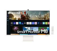 Samsung Smart Monitor M8 32’’ en resolution UHD 4K. Le 1er écran tout-en-un pour accéder facilement à vos applications de divertissement et travail. LS32BM801UUXEN