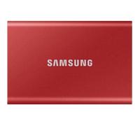 Samsung SSD Externe T7 2 To, Rouge, MU-PC2T0R/WW, Vitesse de lecture/écriture jusqu'à 1050 Mo/s, Sécurisation par mot de passe