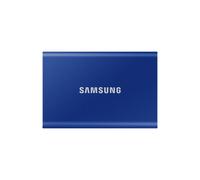 Samsung SSD Portable T7 2 To USB Type-C 3.2 Gen 2 Bleu, 1050 Mo/s Lecture, 1000 Mo/s Ecriture, NVMe, Chiffrement AES 256 bits, Aluminium, 85x57x8 mm