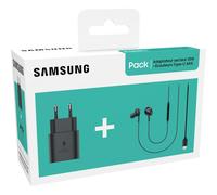 Samsung Starter Pack (Chargeur 25W TA800N & Écouteurs Type C AKG IC100B - Noir (Emballage Original)