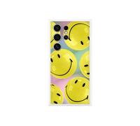 Samsung Coque FlipSuit pour Galaxy S24 Ultra – Carte Smiley NFC incluse – Jaune