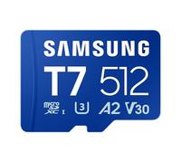 Samsung T7 Carte microSD, 512 Go, Carte mémoire pour Jeux Mobiles sur Smartphones, tablettes et Consoles Portables, UHS-I U3, Full HD & 4K UHD, 170 Mo/s en Lecture, MB-MB512T/WW
