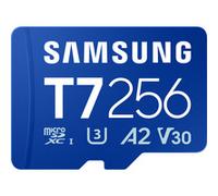 Samsung T7 Carte microSD, 256 Go, Carte mémoire pour Jeux Mobiles sur Smartphones, tablettes et Consoles Portables, UHS-I U3, Full HD & 4K UHD, 170 Mo/s en Lecture, MB-MB256T/WW