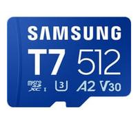 Samsung T7 Carte microSD, 512 Go, Carte mémoire pour Jeux Mobiles sur Smartphones, tablettes et Consoles Portables, UHS-I U3, Full HD & 4K UHD, 170 Mo/s en Lecture, MB-MB512T/WW