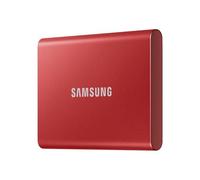 Samsung T7 MU-PC500R - SSD - chiffré - 500 Go - externe (portable) - USB 3.2 Gen 2 (USB-C connecteur) - AES 256 bits - rouge métallique