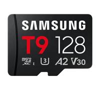 Samsung T9 MB-MH128T - Carte mémoire flash - 128 Go - A2 / Video Class V30 / UHS-I U3 - microSDXC UHS-I - noir