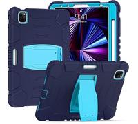 Samsung Tab S5E T720 T725 avec Support, Durable, Hybride, résistant aux Chocs, Trois lumières, étui de Protection en Silicone pour Tablette Enfant (Bleu Marine)