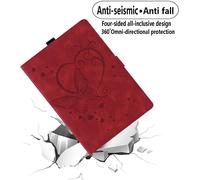 Samsung Tab S9 Ultra Coque 14.6"" Tab S8 Ultra Coque, Pu Butterfly Cuir En Relief Avec Fonction Du Support, Sommeil Automatique/Sillage Pour Tab Sm-X910b X900, Rouge[Coq9128615]