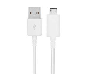 Samsung - TPC© Câble Micro USB eP-dG925UWE Original pour Galaxy S6, S6 Edge, S6 Plus, Note 4, Note 5, Blanc, Bulk
