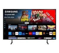Samsung TU75DU7105K - Classe de diagonale 75" DU7105 Series TV LCD rétro-éclairée par LED - Crystal UHD - Smart TV - Tizen OS - 4K UHD (2160p) 3840 x 2160 - HDR - noir Noir G