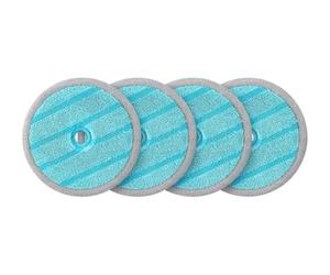 Samsung VCA-SPW95/VT Lot de 4 tampons en Microfibre pour Balai VCA-WBA95/GL, réutilisables, antibactériens, Ø 17 cm, Bleu