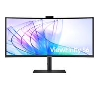 SAMSUNG ViewFinity S6 S34C652VAU Ecran incurvé 34p avec WEBCAM UWQHD 3440 x 1440 @100Hz VA 350cd/m² HDR10 5ms HDMI DP USB-C 90W HP